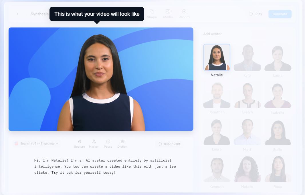 comment creerune video avec synthesia